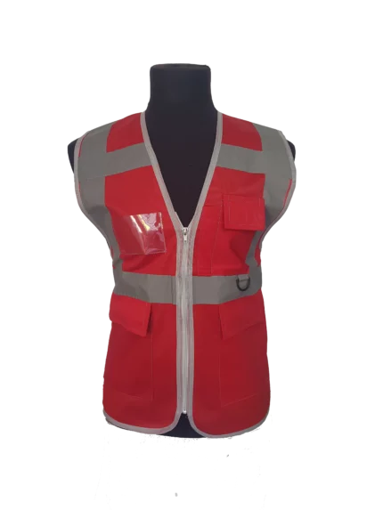 KIRMIZI MÜHENDİS İKAZ YELEĞİ