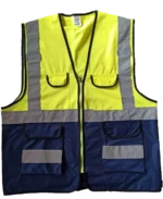 SARI LACİVERT SERTİFİKALI MÜHENDİS İKAZ YELEĞİ