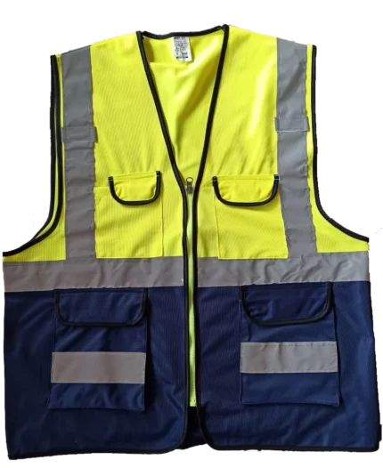 SARI LACİVERT SERTİFİKALI MÜHENDİS İKAZ YELEĞİ